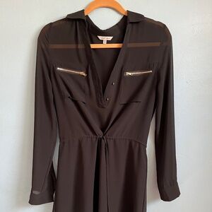 Black Shirt Mini dress-Naked Zebra